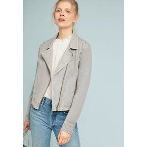 Anthropologie Gray Easy Quilted Moto Jacket Large